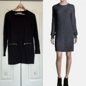 Michael Kors Charcoal Shift Sweater Dress Size M